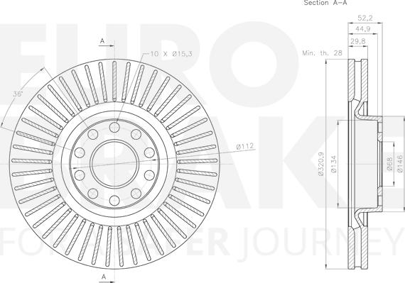 Eurobrake 58153147140 - Disque de frein cwaw.fr