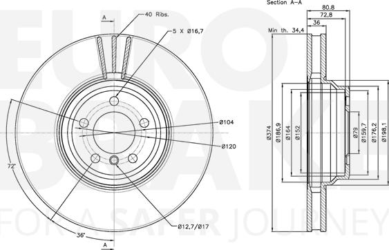 Eurobrake 5815311571 - Disque de frein cwaw.fr