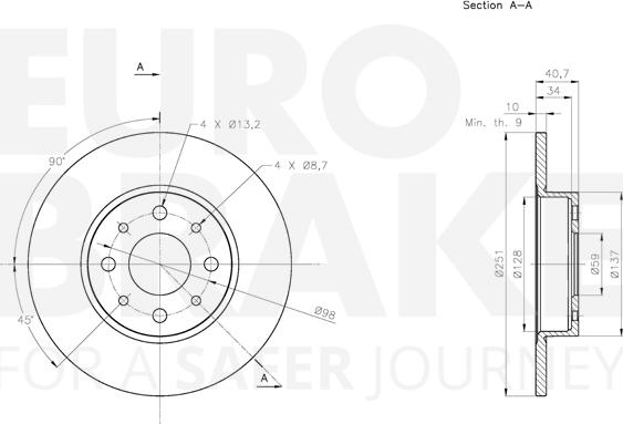 Eurobrake 5815311028 - Disque de frein cwaw.fr