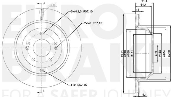 Eurobrake 5815313471 - Disque de frein cwaw.fr