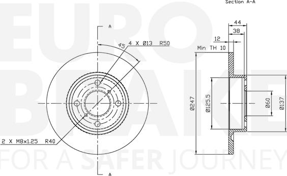 Eurobrake 5815313642 - Disque de frein cwaw.fr