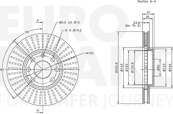 Eurobrake 5815313629 - Disque de frein cwaw.fr