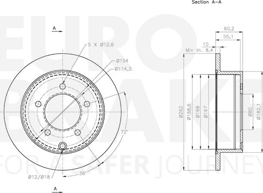 Eurobrake 5815313058 - Disque de frein cwaw.fr