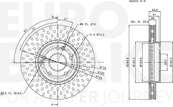 Eurobrake 5815313341 - Disque de frein cwaw.fr