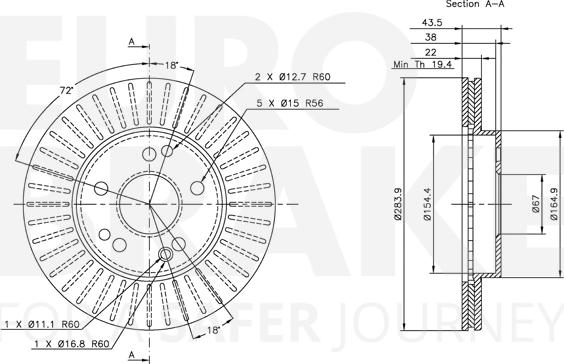 Eurobrake 5815313308 - Disque de frein cwaw.fr