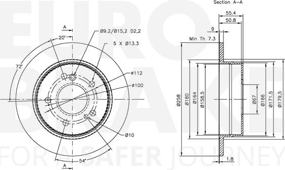 Eurobrake 5815313318 - Disque de frein cwaw.fr