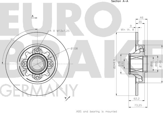 Eurobrake 5815313738 - Disque de frein cwaw.fr