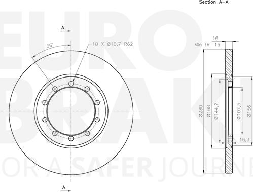 Eurobrake 5815312577 - Disque de frein cwaw.fr