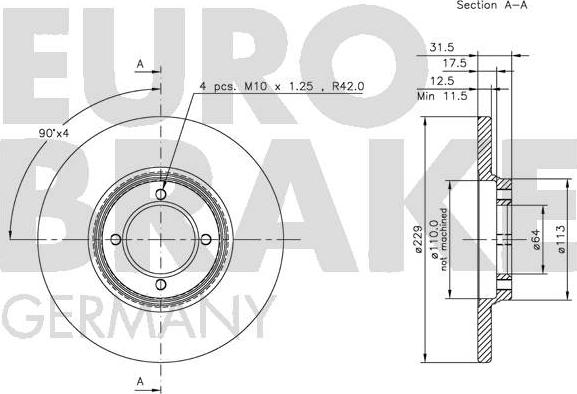 Eurobrake 5815209909 - Disque de frein cwaw.fr