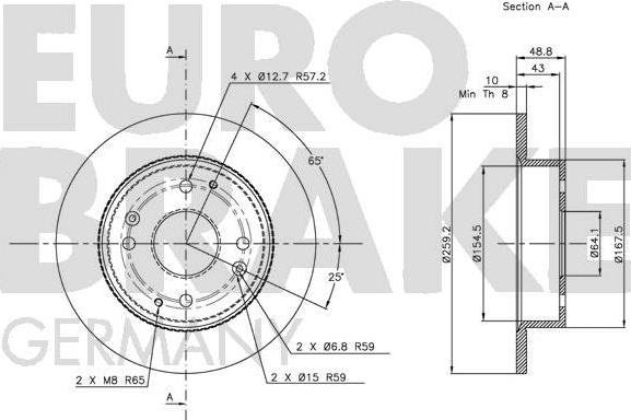 Eurobrake 5815209939 - Disque de frein cwaw.fr