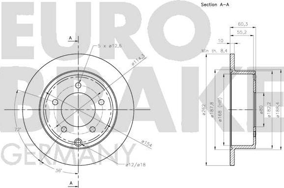 Eurobrake 5815209330 - Disque de frein cwaw.fr