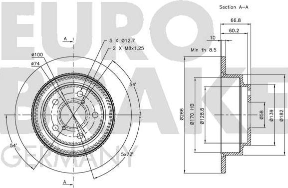 Eurobrake 5815204404 - Disque de frein cwaw.fr