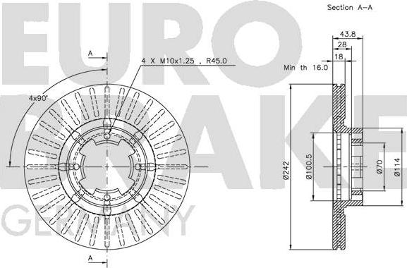 Eurobrake 5815204402 - Disque de frein cwaw.fr