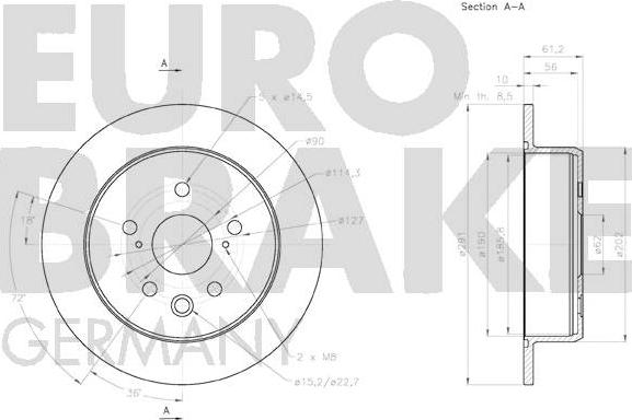 Eurobrake 58152045135 - Disque de frein cwaw.fr