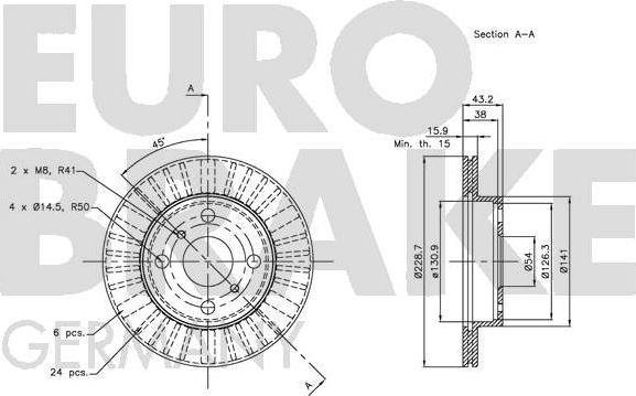 Eurobrake 5815204571 - Disque de frein cwaw.fr