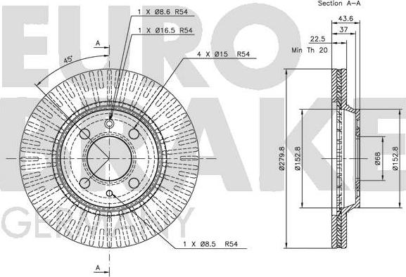 Eurobrake 5815204105 - Disque de frein cwaw.fr