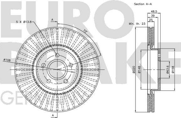 Eurobrake 5815204850 - Disque de frein cwaw.fr