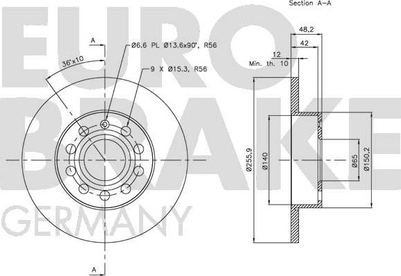 Eurobrake 5815204794 - Disque de frein cwaw.fr