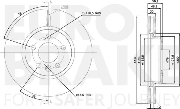 Eurobrake 58152047116 - Disque de frein cwaw.fr