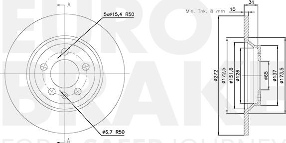 Eurobrake 58152047117 - Disque de frein cwaw.fr