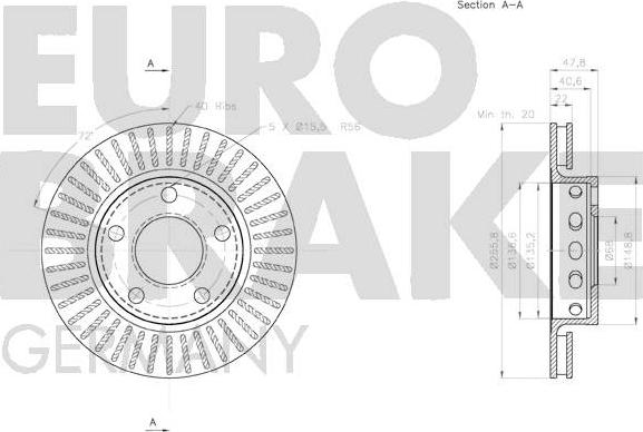 Eurobrake 58152047131 - Disque de frein cwaw.fr