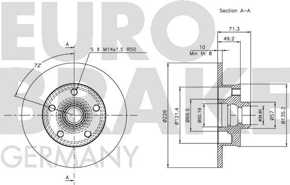 Eurobrake 5815204736 - Disque de frein cwaw.fr