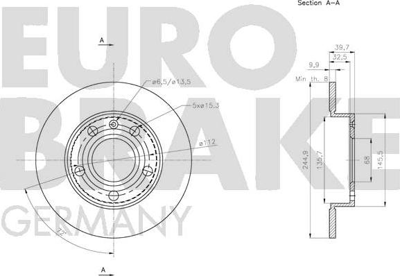 Eurobrake 5815204778 - Disque de frein cwaw.fr