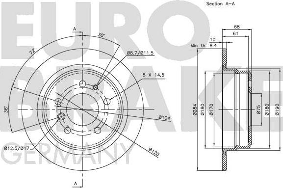 Eurobrake 5815201529 - Disque de frein cwaw.fr