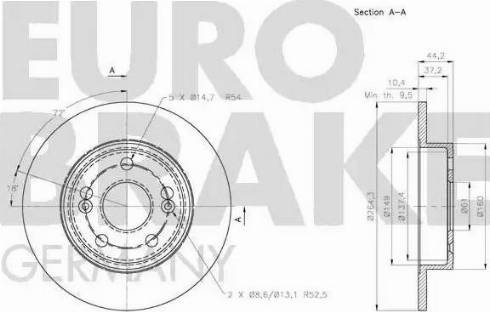 Eurobrake 5815203951 - Disque de frein cwaw.fr