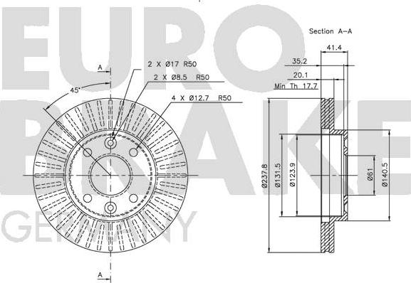 Eurobrake 5815203909 - Disque de frein cwaw.fr