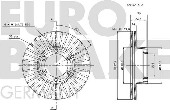 Eurobrake 5815203907 - Disque de frein cwaw.fr