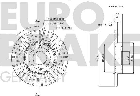 Eurobrake 5815203911 - Disque de frein cwaw.fr