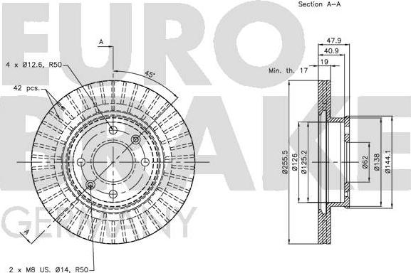 Eurobrake 5815203418 - Disque de frein cwaw.fr