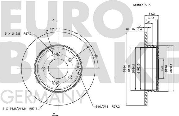 Eurobrake 5815203425 - Disque de frein cwaw.fr