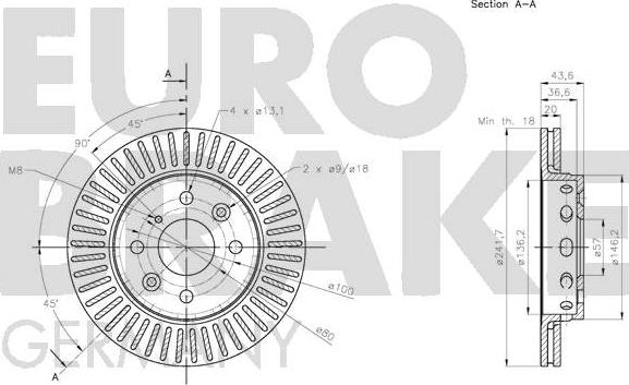 Eurobrake 5815203501 - Disque de frein cwaw.fr