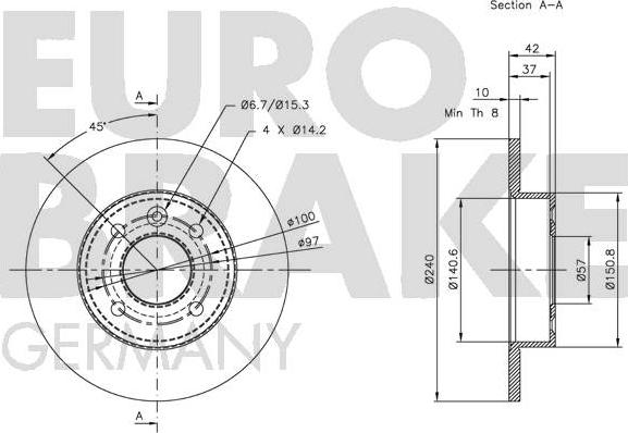 Eurobrake 5815203633 - Disque de frein cwaw.fr