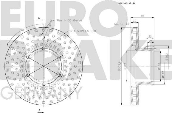 Eurobrake 5815203398 - Disque de frein cwaw.fr