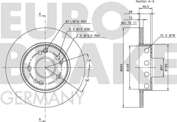 Eurobrake 5815203309 - Disque de frein cwaw.fr