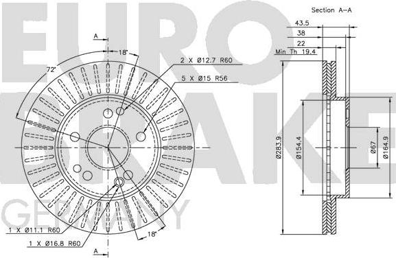 Eurobrake 5815203308 - Disque de frein cwaw.fr