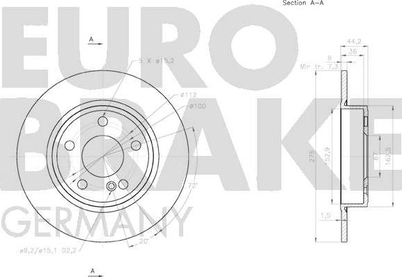 Eurobrake 58152033113 - Disque de frein cwaw.fr