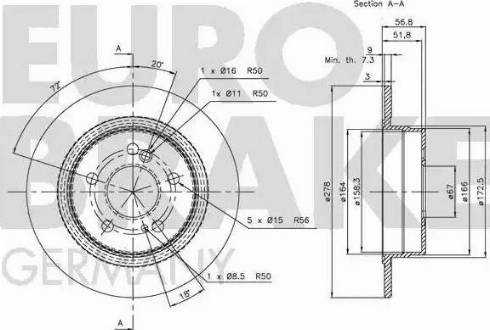 Eurobrake 5815203312 - Disque de frein cwaw.fr