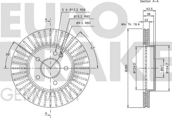 Eurobrake 5815203317 - Disque de frein cwaw.fr