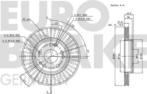 Eurobrake 5815203321 - Disque de frein cwaw.fr