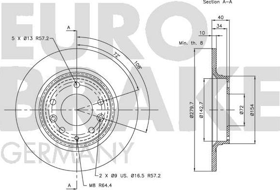 Eurobrake 5815203246 - Disque de frein cwaw.fr