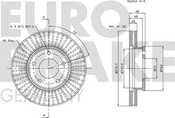 Eurobrake 5815203243 - Disque de frein cwaw.fr