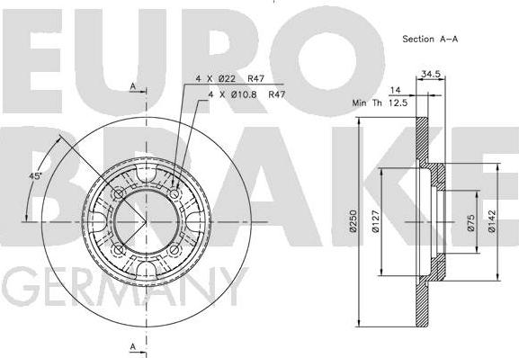 Eurobrake 5815203211 - Disque de frein cwaw.fr