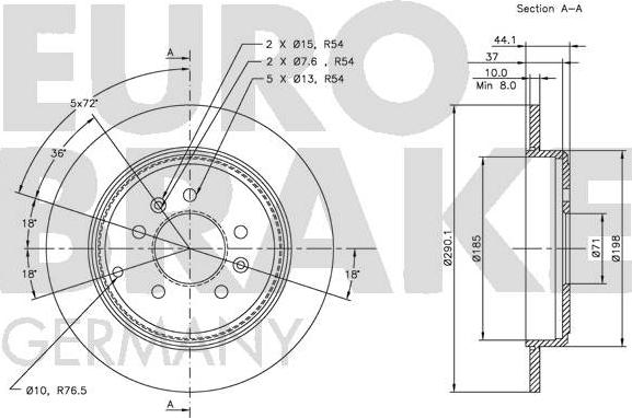 Eurobrake 5815203717 - Disque de frein cwaw.fr