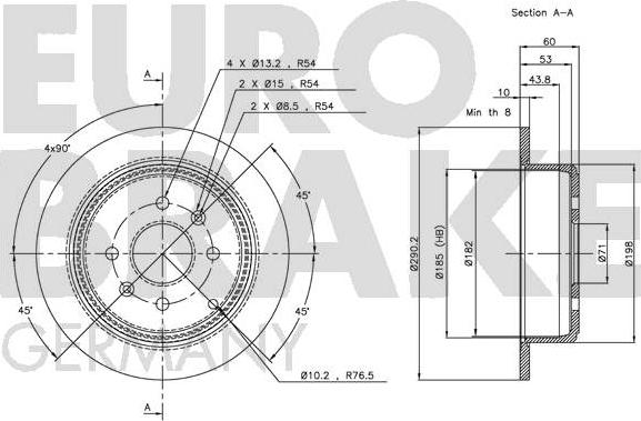 Eurobrake 5815203721 - Disque de frein cwaw.fr