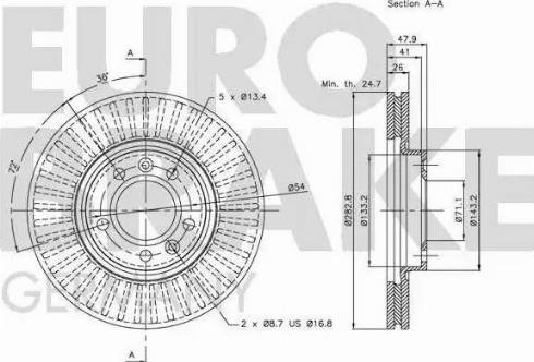 Eurobrake 5815203727 - Disque de frein cwaw.fr