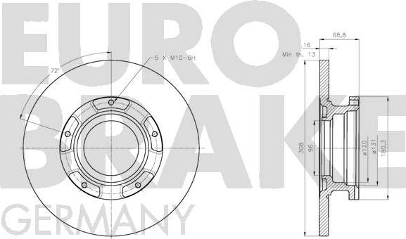 Eurobrake 5815202597 - Disque de frein cwaw.fr